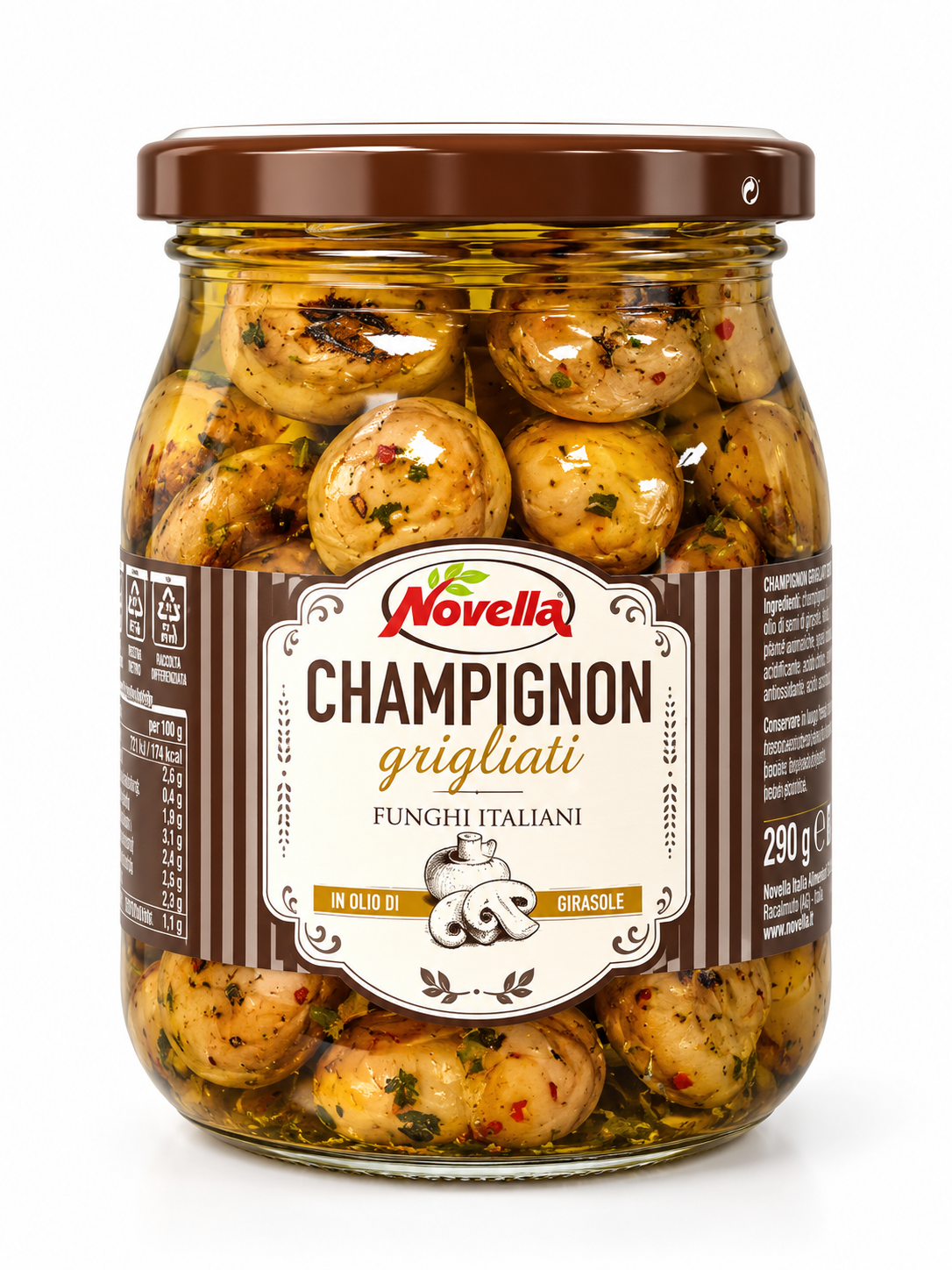CHAMPIGNON GRIGLIATI in olio di girasole 520g
